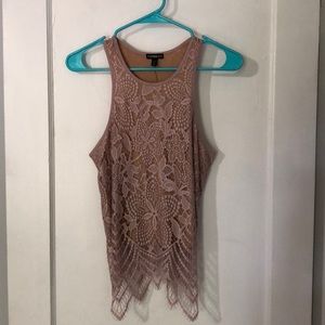 Blush lace top